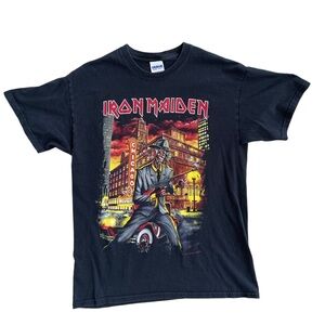 Iron Maiden 2008 Somewhere Back In Time World Tour Black T Shirt